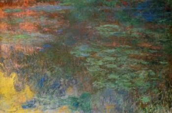 Water-Lily Pond, Evening, right panel